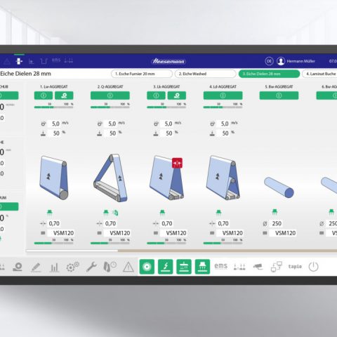 Userinterface für Heesemann Flächenschleifer